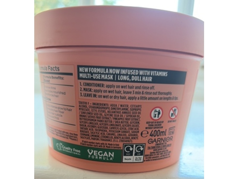 Garnier Ultimate Blends Glowing Lengths Hair Food, Pineapple, 400 mL