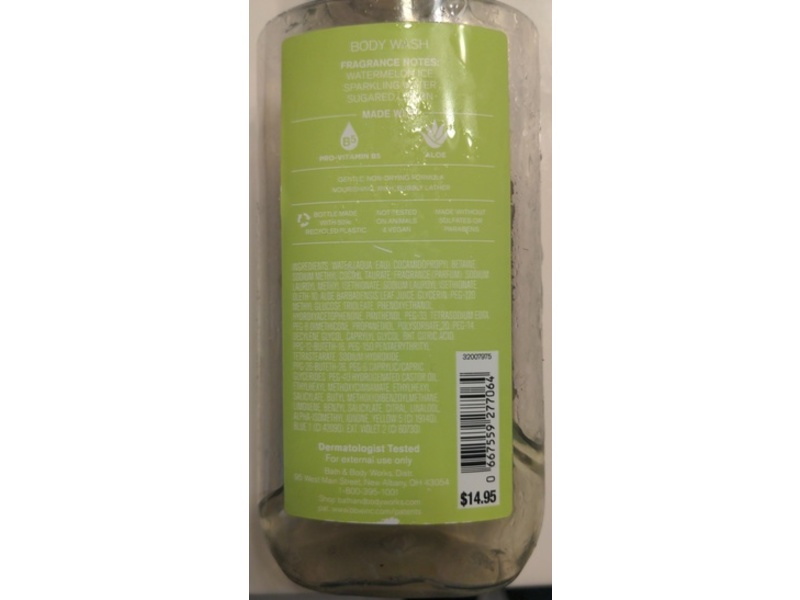 Bath & Body Works Body Wash, Watermelon Lemonade, 10 fl oz/295 mL