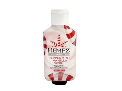 Hempz Herbal Body Moisturizer, Holiday, Peppermint Vanilla Swirl, 2.25 fl oz/66 mL