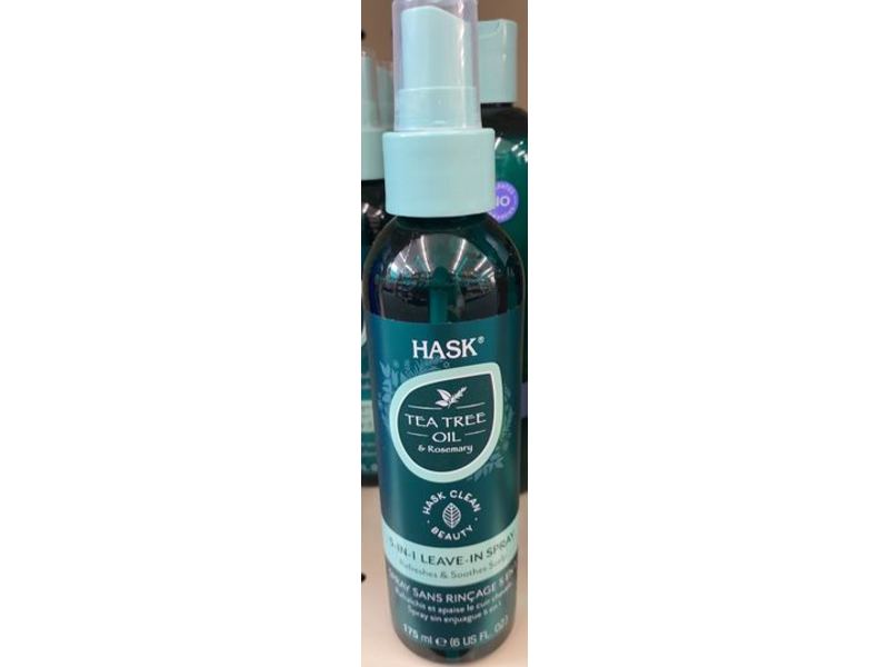 Hask 5-In-1 Leave In Spray, Tea Tree Oil & Rosemary , 6 fl oz/175 mL