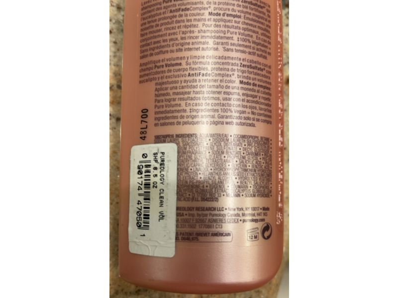 Pureology Clean Volume Shampoo, 8.5 fl oz/250 mL