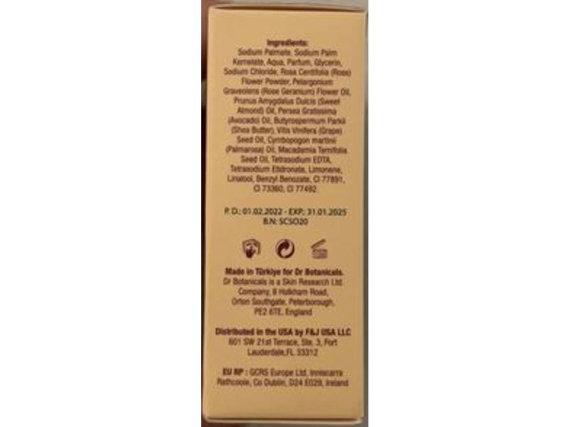 Dr Botanicals Facial Gentle Cleansing Bar, La Rose Francaise, 3.52 oz/100 g