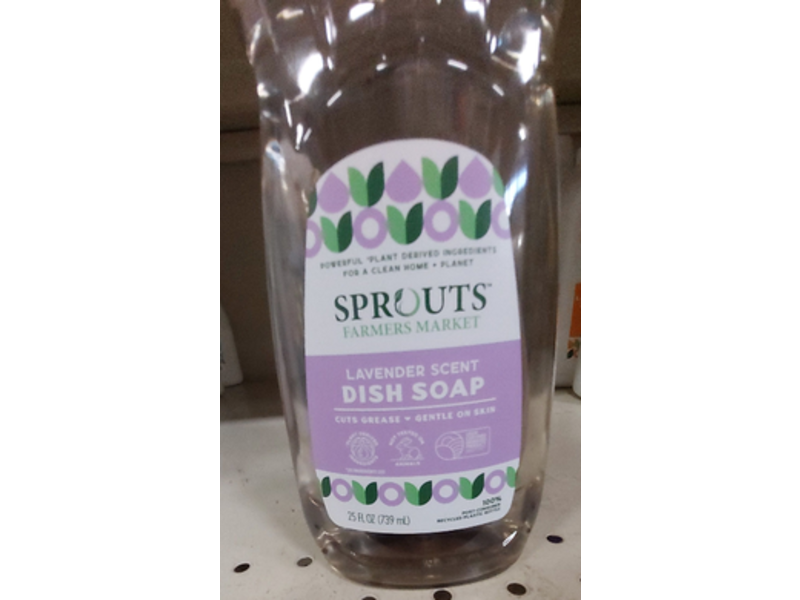 Sprouts Farmers Market Dish Soap, Lavender Scent, 25 fl oz/739 mL
