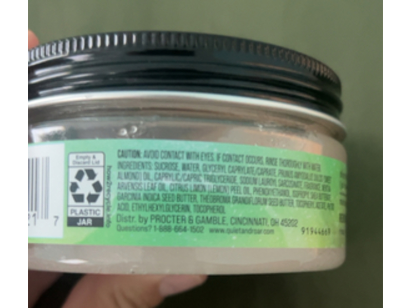 Quite & Roar Body Scrub, Lemon Blossom + Mint Scent, 8 oz/227 g