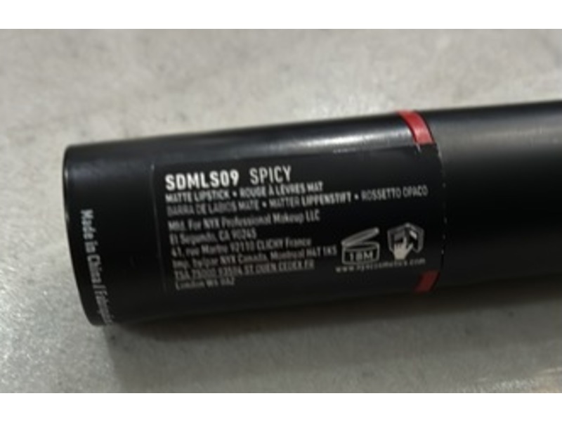 NYX Professional Makeup Suede Matte Lipstick, Spicy, 0.12 oz/3.5 g