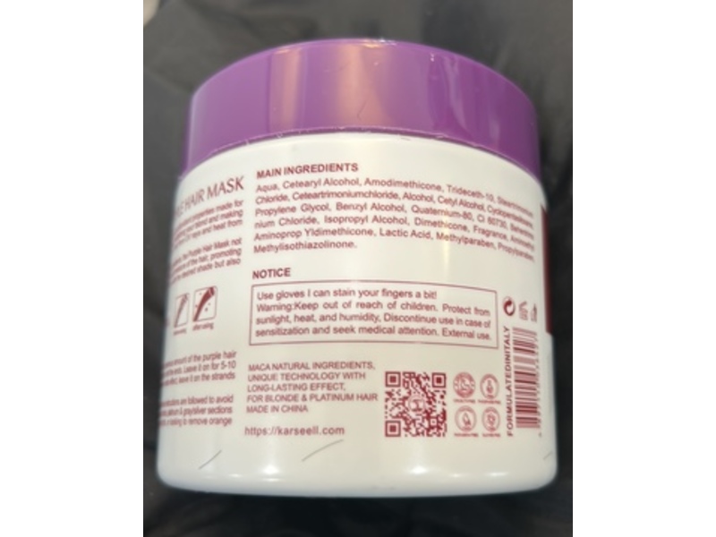 Karseell Maca Power Purple Hair Mask, 16.9 fl oz/500 mL