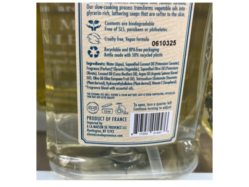 A La Maison De Provence Hand & Body Liquid Soap, Ocean Breeze, 16.9 fl oz/500 mL