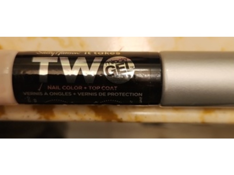 Sally Hansen It Takes Two Miracle Nail Color + Top Coat, Once Chiffon A Time, 0.12 fl oz, Pack of 2