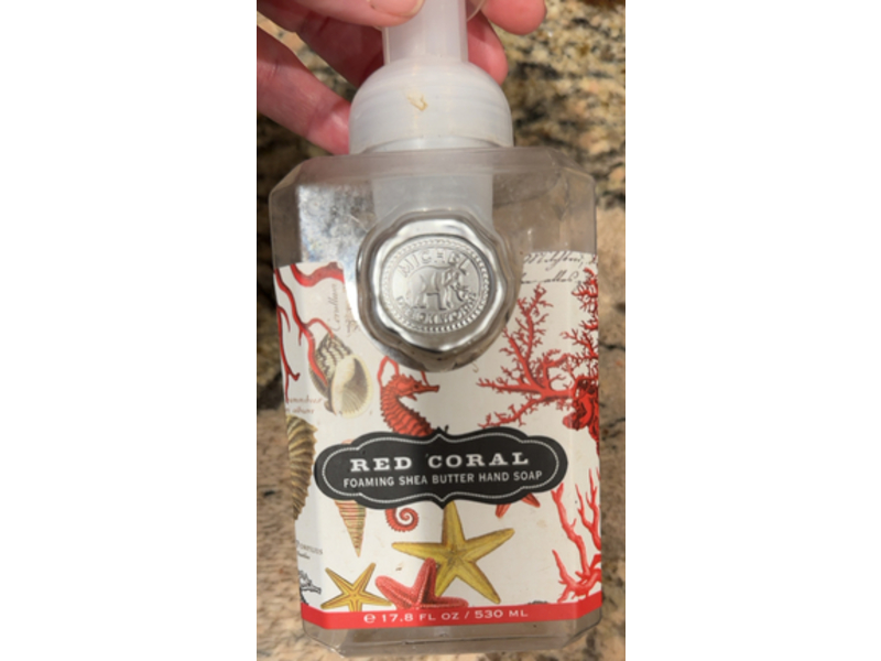Michel Design Works Foaming Shea Butter Hand Soap, Red Coral, 17.8 fl oz/530 mL