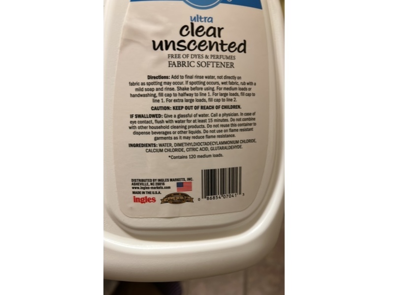 Laura Lynn Ultra Clear Fabric Softener, 120 Loads, 103 fl oz/3.04 L