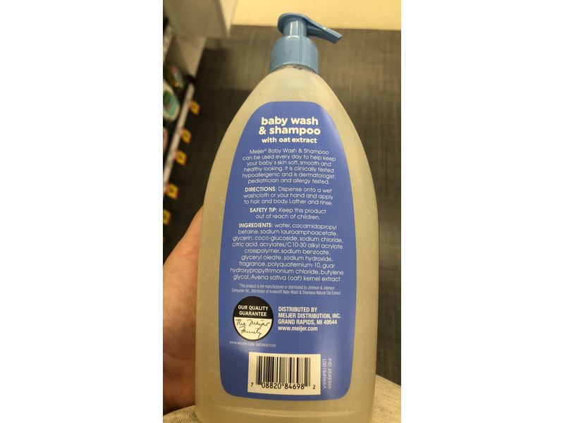 Meijer Baby Wash & Shampoo With Oat Extract, 18 fl oz/532 mL