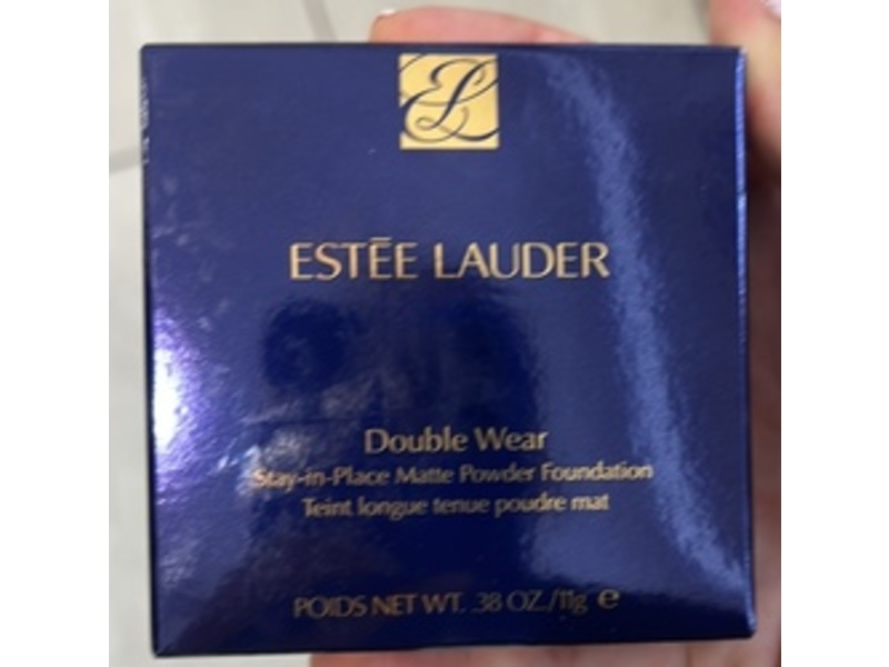 Estee Lauder Double Wear Stay-In-Place Matte Powder Foundation, 1C0 Shell, 0.38 oz/11 g