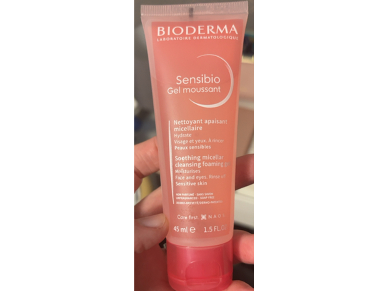 Bioderma Sensibio Gel Moussant Smooth Micellar Clansing Foaming Gel, 1.5 fl oz/45 mL