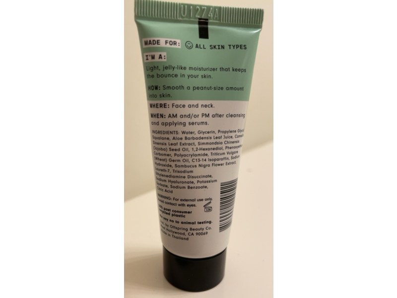 Versed Dew Point Moisturizing Gel - Cream, Green Tea Extract + Aloe Leaf Juice, 0.7 fl oz/20 mL