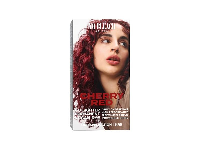 No Bleach London Permanent Hair Dye, Cherry Red, 1 Application