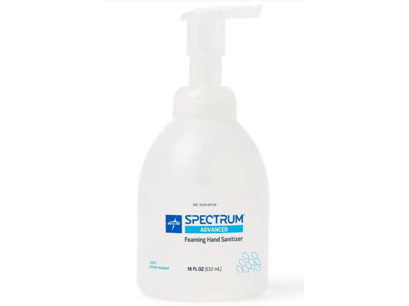Medline Spectrum Advanced Foaming Hand Sanitizer, 18 fl oz/532 mL