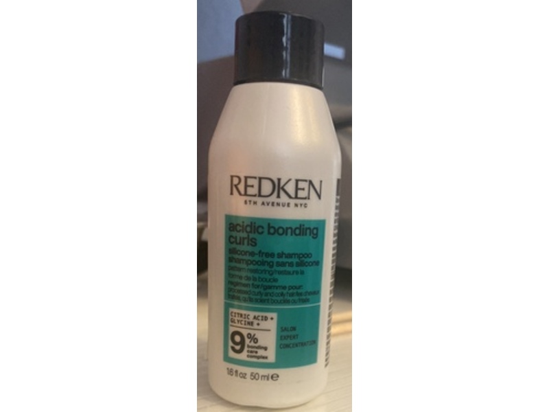 Redken Acidic Bonding Curls Silicone-Free Shampoo, Citric Acid+Glycine, 1.6 fl oz/50 mL