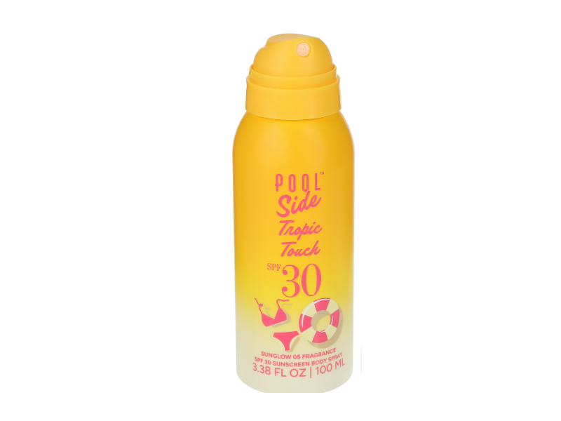 Pool Side Tropic Touch Sunscreen Body Spray, SPF 30, 3.38 fl oz/100 mL