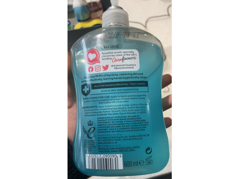 Astonish Protect + Care Hand Wash, 600 mL