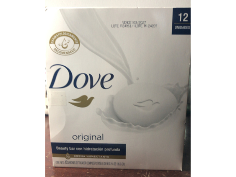 Dove Beauty Soap Bar, Original, 12 Count