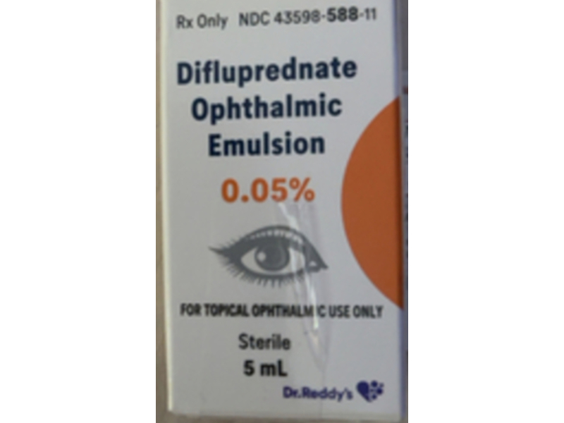 Difluprednate Ophthalmic Emulsion, 0.05%, 5 mL, Dr. Reddy's (Rx)