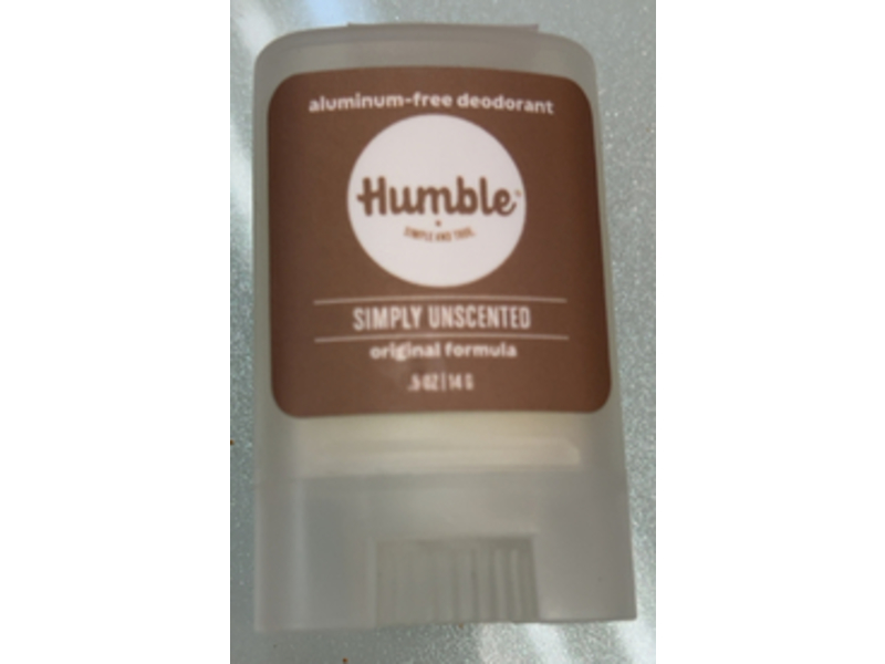 Humble Aluminum Free Deodorant, Simply Unscented, 0.5 oz/14 g
