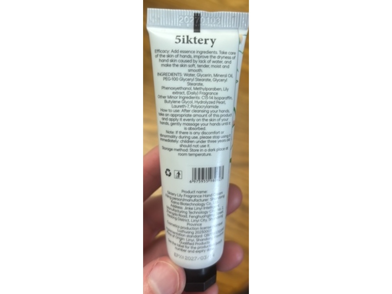 5iktery Lily Fragrance Hand Cream, 30 g