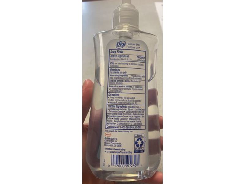 Dial Complete Liquid Antibacterial Hand Soap, White Tea, 11 fl oz/325 ml, Pack Of 4