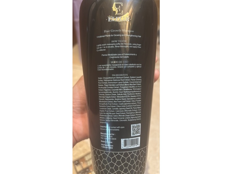 Elixir Hair Growth Shampoo, 16.9 fl oz/500 mL