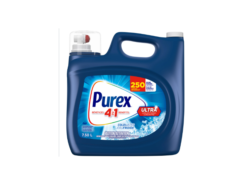 Purex 4 In 1 Benefits Cold Water Ultra Concentrated Detergent, 250 Loads, 7.50 L