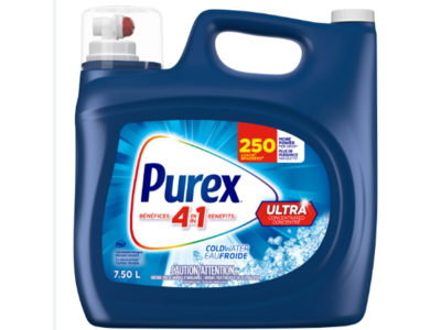 Purex 4 In 1 Benefits Cold Water Ultra Concentrated Detergent, 250 Loads, 7.50 L