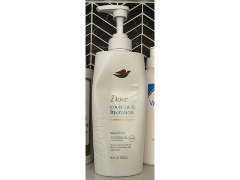 Dove Damage Therapy Coconut & Hydration Shampoo, 18 fl oz/532 mL