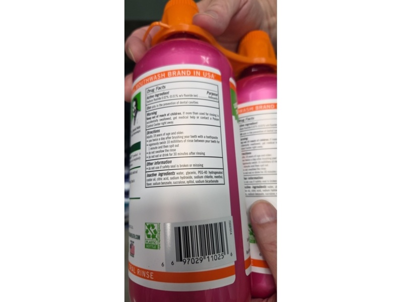 Thera Breath Anticavity Oral Rinse, Sparkle Mint, 33.8 fl oz, Pack Of 2