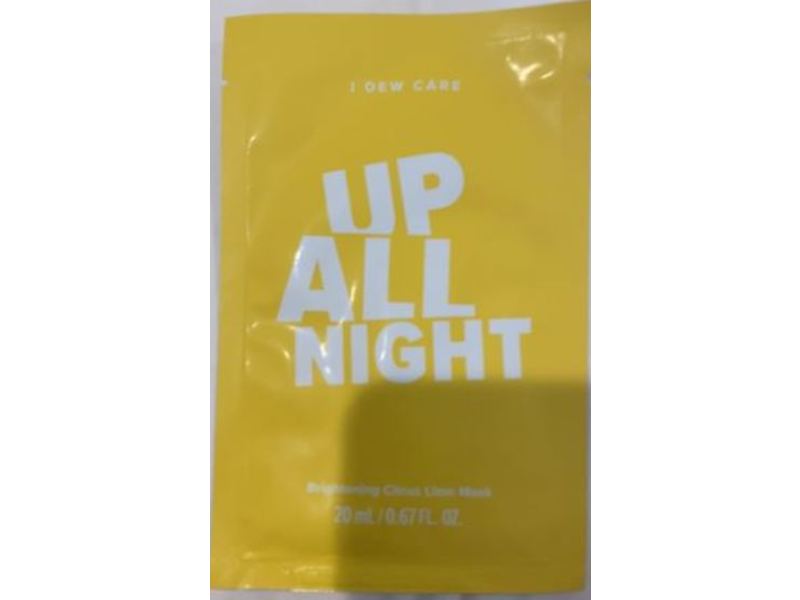 I Dew care Up All Night Brightening Mask, Citrus Lime, 0.67 fl oz/20 mL