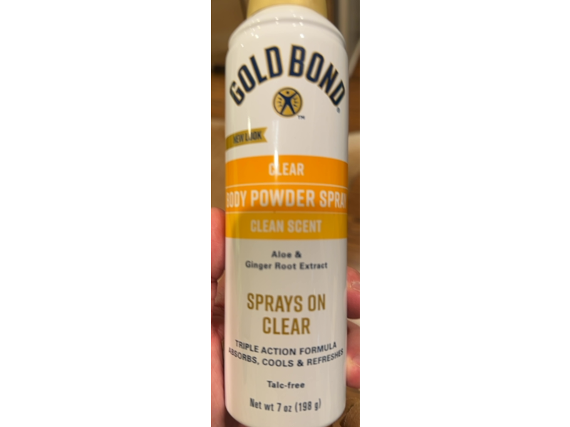 Gold Bond Clear Body Powder Spray, Clean Scent, 7 oz/198 g