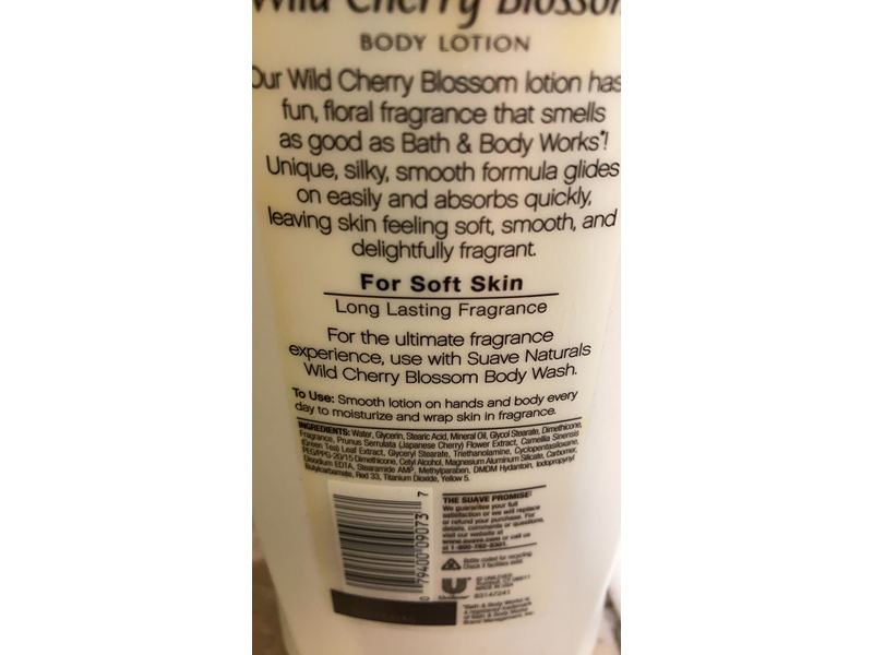 Suave Naturals Body Lotion, Wild Cherry Blossom, 22.5 fl oz