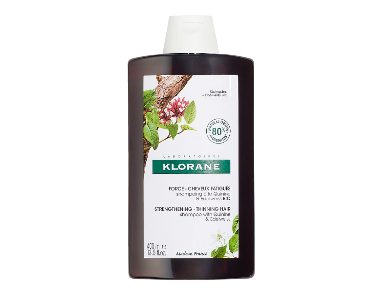 Klorane Strengthening Thinning Hair Shampoo, Quinine & Organic Edelweiss, 13.5 fl oz/400 mL
