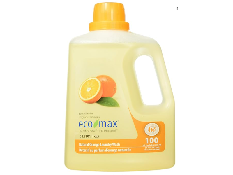 Eco Max Laundry Wash, Natural Orange, 100 Loads , 101 fl oz/3 L