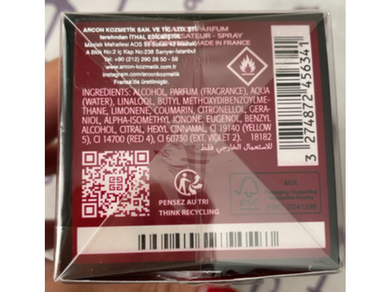 Givenchy L'interdit Rouge Ultime Eau De Parfum, 2.7 oz/80 mL