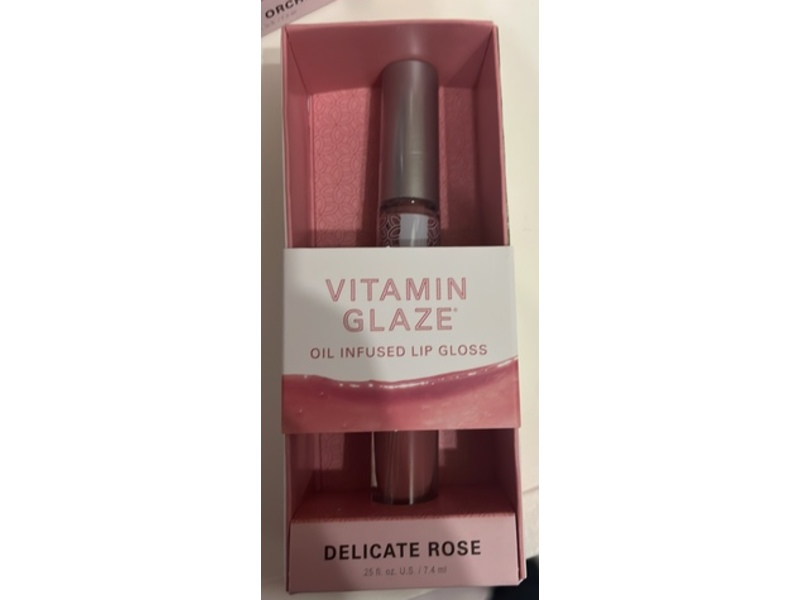 Farmhouse Fresh Goods Vitamin Glaze Oil Infused Lip Gloss, Delicate Rose, 0.25 fl oz/7.4 mL
