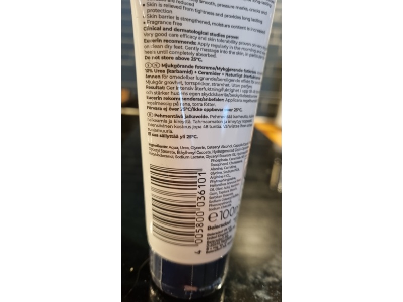 Eucerin Urea Repair Foot Cream, 100 mL