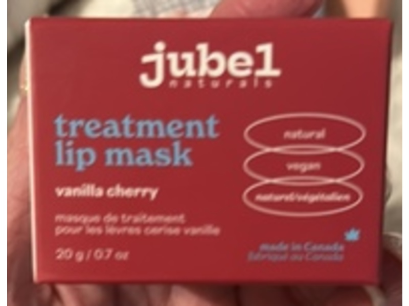 Jubel Naturals Treatment Lip Mask, Vanilla Cherry, 0.7 oz/20 g