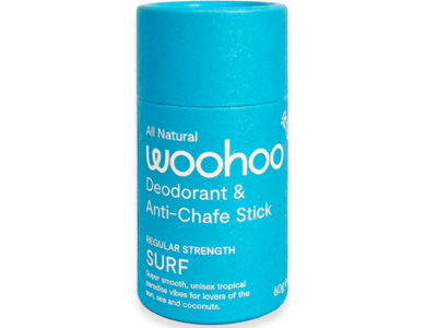Woohoo All Natural Deodorant & Anti-Chafe Stick, Surf, 2.12 oz/60 g