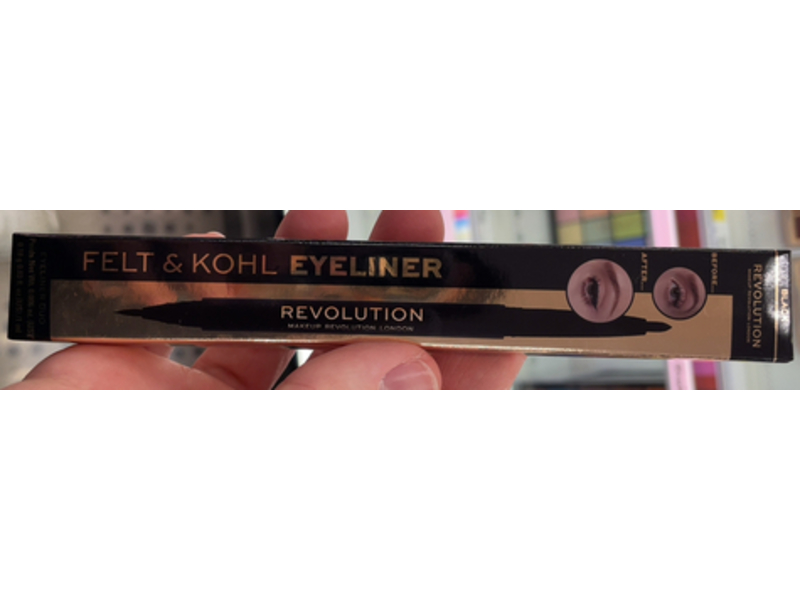 Makeup Revolution Felt & Kohl Dual Eyeliner, Black, 5 g