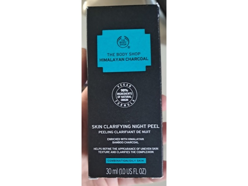 The Body Shop Skin Clarifying Night Peel, Himalayan Charcoal, 1 fl oz/30 mL