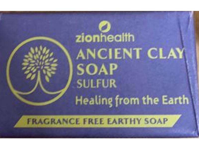 Zion Health Ancient Clay Soap With Sulfur, 6 oz/170 g