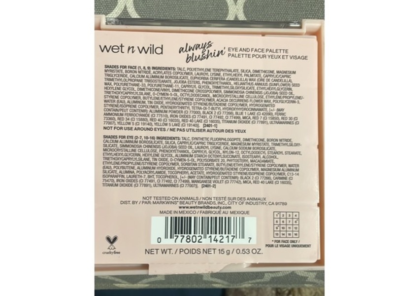 Wet N Wild Always Blushin' Eye & Face Palette, 0.53 oz/15 g