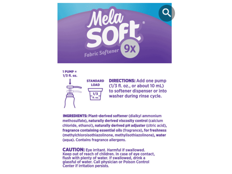 Melaleuca Ecosense MelaSoft 9x Liquid Fabric Softener, Clean Cotton, 96 Loads, 32 fl oz/946 mL