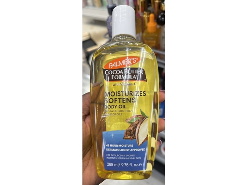 Palmer's Cocoa Butter Formula Moisturizes Softens Body Oil, Vitamin E, 9.75 fl oz/288 mL