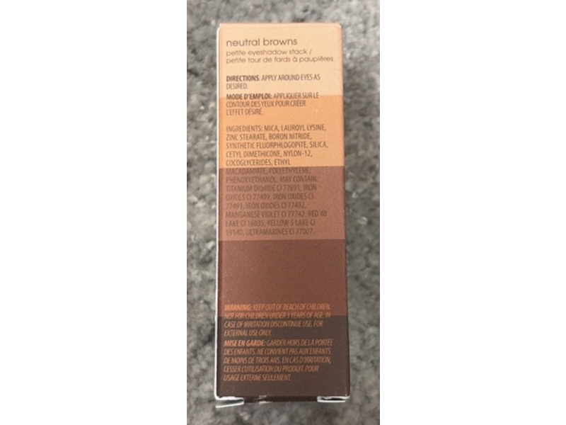 Melt Cosmetics Petite Eyeshadow Stack, Neutral Browns, 0.19 oz/5.40 g